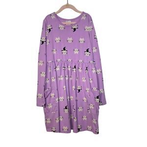 Hanna Andersson Girls Cat Dress‎ Halloween with pocket Size 10